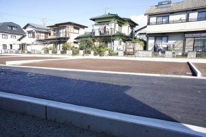 石坂・井戸上分譲地：C区画南側正面より撮影